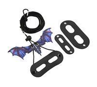 Pssopp Adjustable Bearded Dragon Harness, Soft Leather Lizard Leash with Cool Dinosaur Design for Small Reptiles and Outdoor Use (Purple)