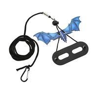 Pssopp Adjustable Bearded Dragon Harness, Soft Leather Lizard Leash with Cool Dinosaur Design for Small Reptiles and Outdoor Use (Blue)