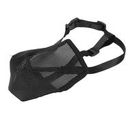 Pssopp Adjustable Breathable Dog Mesh Muzzle Prevent Biting Barking Eating Training for Dogs Nylon (M)