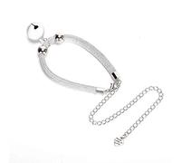 Pssopp Adjustable Japanese Style Cat Necklace with Bell, Safe Nylon Collar for Small Dogs and Cats