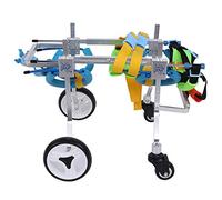 Pssopp Aluminum Alloy Dog Wheelchair with Four Wheels for Hind Leg Recovery - Full Support Pet Rehabilitation Cart for Disabled Dogs (XS)