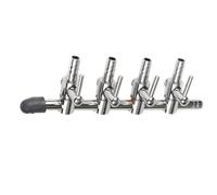 Pssopp Aquarium Aerators And Pumps Lever Valves, 4 Way Design 3PCS 4mm Air Flows Control Air Flows Control Lever Valves (Stainless Steel 3PCS)