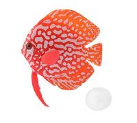 Pssopp Aquarium Artificial Fish Fish Tank Floating Fake Tropical Fish Funny Luminous Silicone Fish Lifelike Moving Fishes Ornament Decorations with Suction Cup(01#)