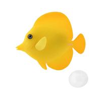 Pssopp Aquarium Artificial Fish Fish Tank Floating Fake Tropical Fish Funny Luminous Silicone Fish Lifelike Moving Fishes Ornament Decorations with Suction Cup(03#)