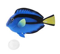 Pssopp Aquarium Artificial Fish Fish Tank Floating Fake Tropical Fish Funny Luminous Silicone Fish Lifelike Moving Fishes Ornament Decorations with Suction Cup(02#)
