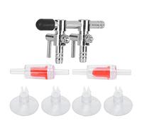 Pssopp Aquarium Check Valve, 2 Way Air Control with Suction Cups for Fish