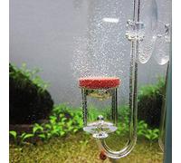 Pssopp Aquarium CO2 Diffuser Acrylic Carbon Dioxide Bubble Counter Fish Tank Air Refiner CO2 Bubble Diffuser with Suction Cup(L)