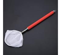 Pssopp Aquarium Fish Net with Telescopic Handle Shrimp Net Soft Fine Mesh 13.5 to 50.5cm Metal Frame for Fish Tank Pond Cleaning and Catching Shrimp (round mouth)