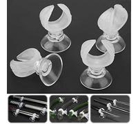 Pssopp Aquarium Fish Tank Hose Clamp Suction Cup Clips Airline Tube Holders Clamps(Inner Dia 17.6mm-White)