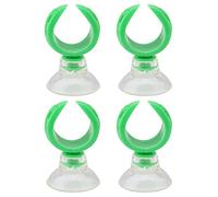 Pssopp Aquarium Fish Tank Hose Clamp with Suction Cup Clips for Air Tube Holders, 14.6mm Inner Diameter Green