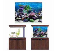 Pssopp Aquarium Fish Tank Poster, PVC Adhesive Background Decoration Paper with Double Sided Sea World Pattern 3D Effect for Decoration (9122x61cm)