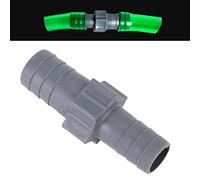 Pssopp Aquarium Hose Adapter Plastic Fish Tank Hose Converter Aquarium Tubing Pipe Connector Air Pump Hose Accessories (17mm to 20mm Gray)