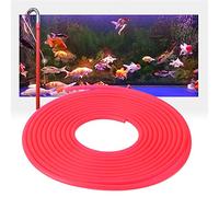 Pssopp Aquarium Oxygen Hose Silicone Airline Tubing 5M 1MM Thick Flexible Cuttable Air Pump Tube for Saltwater Aquariums Fish Tanks Hydroponics and Pond Use (Red)