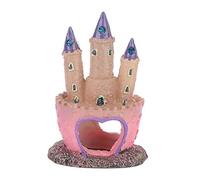 Pssopp Aquarium Resin Castle Ornaments Cartoon Castle Shape Landscape Decoration Fish Tank Artificial Simulation Castle Decor