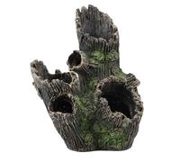 Pssopp Aquarium Resin Wood Trunk Ornament, Artificial Tree Trunk for Betta Fish, Lightweight Hideout and Cave for Freshwater Aquariums (ST-004A)