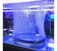Pssopp Aquarium Round Air Bubble Diffuser Ring Fish Pond Oxygenation Bubbler Aquarium Aerator Bubble Stone Aquarium Air Stone Disc Fish Tank Bubble Generator(Single Ring Dia 15cm)