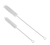 Pssopp Aquarium Tube Cleaning Brush 2 Pack Stainless Steel Fish Tank Filter Pipe Cleaner Set with Hook for Hard to Spaces Bottles Tanks