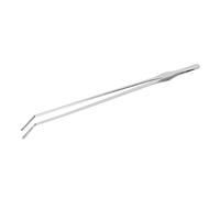 Pssopp Aquarium Tweezers Professional Stainless Steel Feeding Tongs for Handling Fish, Plants, Reptiles - 45cm Long - Aquatic Tool (Curved Tweezers)