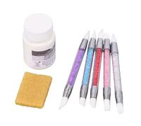 Pssopp Art Masking Fluid Watercolor Painting Liquid 60ML for Artists Craft Enthusiasts with Erasing Tool 5 Pens Protects Fine Details Layered Techniques Special Effects