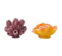 Pssopp Artificial Coral, 2pcs Realistic Artificial Resin Coral Plants Decorative Aquarium Decor Fish Tank Decorations Fresh Salt Water Ornament Underwater Ornament