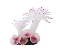Artificial Coral Plant Décor Ornament Simulation Coral Aquatic Plants Artificial Silicone Coral,for Fish Tank Aquarium Ornaments Plastic Landscape Decoration(White)