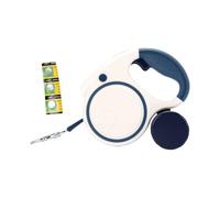 Pssopp Automatic Retractable Dog Leash 6.3x6.3x1.38in, Plastic (Dark Blue) | Anti Pull Pet Walking Leash, Medium Large Dog Supplies, For Outdoor Walks and Training