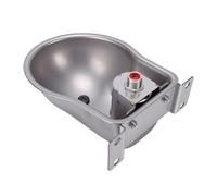 Pssopp Automatic Sheep Water Bowl Stainless Steel Livestock Waterer 9.06 X 6.5 X 3.94 in Self Replenishing Goat Water Bowl for Cow Sheep Goat Farm Backyard Use