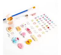 Pssopp Baby Hand and Foot Prints DIY Handprint Footprint Ornament Kit, Personalized Baby Footprinting Set for Newborn Clay Impressions First Birthday or New Mom (Pink Box)