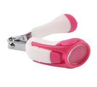 Pssopp Baby Nail Clipper, Ergonomic Design with Magnifying Glass, Ideal for Newborns and Up, Soft Silicone Handle with Safety Features (Pink)
