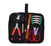Pssopp Badminton Racket Stringing Tool Set, Steel and Plastic Tennis Racket Stringing Clamp Kit, 8 Pcs with Bent Nose Pliers Diagonal Pliers Starting Clamp Scissors for DIY Players