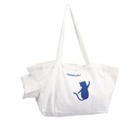 Pssopp Bass From Canva Pet Pattura Catto Catto Step for Travel Area Shopping (White)