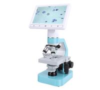 Pssopp Binocular Microscope with 7 Inch HD Screen, LED Compound Microscope with Achromatic Objectives for Pet Breeders, Dog Ovulation Check and Pet Semen Vitality Observation