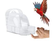 Pssopp Bird Bath Box Clear Bird Bath Box Transparent Shower Hanging Bathtub Drawer Design PC Feeding Nesting with Full View for Small Parrots Canary Budgies