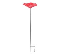 Pssopp Bird Bath, Garden Stake Metal Flower Handmade Pollinator Watering Station for Outside Yard Birds Butterflies Hummingbirds Garden Decor