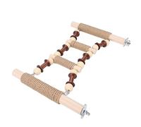 Pssopp Bird Cage Accessories Bridge Ladder Toy, Interactive Wooden Cockatiel Cage Hanging Exercising or Climbing Ladder for Parakeets Cockatiels Lovebirds and More Nan