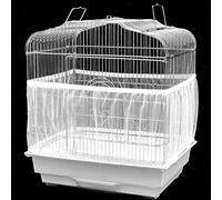 Pssopp Bird Cage Seed Catcher Seeds Guard Parrot Birdcage Airy Mesh Net Cover Stretchy Shell Skirt Bird Cage Accessory(Large Size)