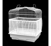 Pssopp Bird Cage Seed Catcher Seeds Guard Parrot Birdcage Airy Mesh Net Cover Stretchy Shell Skirt Bird Cage Accessory(Medium Size)