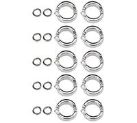 Pssopp Bird Foot Ring for Parrots, 10Pcs Metal Training Leg Rings with