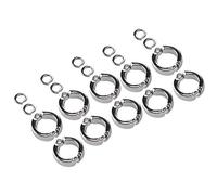 Pssopp Bird Foot Ring for Parrots, 10Pcs Metal Training Leg Rings with