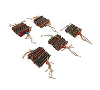 Pssopp Bird Paper Chew Toy, Bite Resistant Cardboard Chew Toy for Small Birds, Fun for Parakeets and Cockatiels, 5pcs (Colorful)