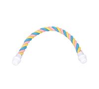 Pssopp Bird Rope Perch Perch Comfy Cotton Rope Bendable Shape for Cage with Multicolor Cotton Thread for Parrots Parakeets Cockatoos Lovebirds Macaws (L)