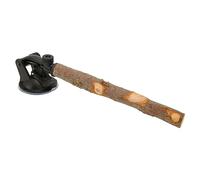 Pssopp Bird Standing Stick, Adjustable Window Perch with Suction Cups for Small to Medium Birds, Non-Slip Wood Perch for Budgies, Parakeets, Tile and Glass Surfaces