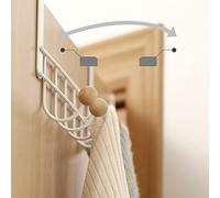 Pssopp Blanca Load Puerta -Rack, Which Bears The Horizontal Iron Rear Public Cherry Houses for Hogar Storage (4 Hooks)