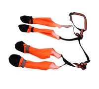 Pssopp Breathable Mesh Dog Rain Boots, Boots Polyester Dog Suspender with Reflective Strip for Small Medium Large Breeds Breathable Mesh Rain, Orange Shoes Nan (S)