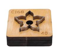 Pssopp Carbon Steel Leather Die Cutter, Effortless Cutting Anti Corrode Thickened Wooden Base Leathercraft Flower Cutting Die for Handmade Leather Goods (45mm)