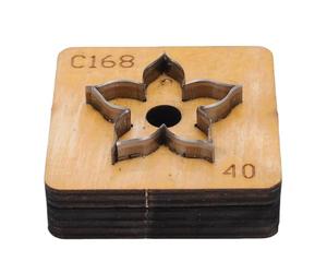 Pssopp Carbon Steel Leather Die Cutter, Effortless Cutting Anti Corrode Thickened Wooden Base Leathercraft Flower Cutting Die for Handmade Leather Goods (45mm)