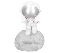 Pssopp Cartoon Phone Stand, Resin Astronaut Cell Phone Holder with 3D Visual Effect, Compact Desktop Bracket for Home Decor Office Desk Study Room Car Use (silver astronaut push)