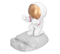 Pssopp Cartoon Phone Stand, Resin Astronaut Cell Phone Holder with 3D Visual Effect, Compact Desktop Bracket for Home Decor Office Desk Study Room Car Use (golden astronaut push)