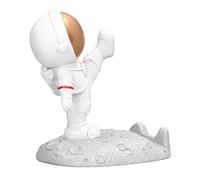 Pssopp Cartoon Phone Stand, Resin Astronaut Cell Phone Holder with 3D Visual Effect, Compact Desktop Bracket for Home Decor Office Desk Study Room Car Use (golden astronaut kicks)