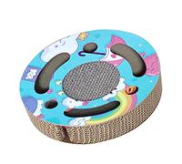 Pssopp Cat Croboper Pad Pad Toy Toy Sustainable Interactive Chaton Scratches for the Sanding Claws of Cats, for Play and Rest, on Wave Paper (Cute Pattern)